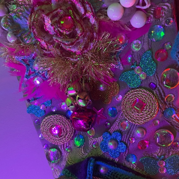 KEEPSAKE (Handcrafted) Luxury One-Of-A-Kind Christmas Stocking (Wunderland) - Picture 3 of 6